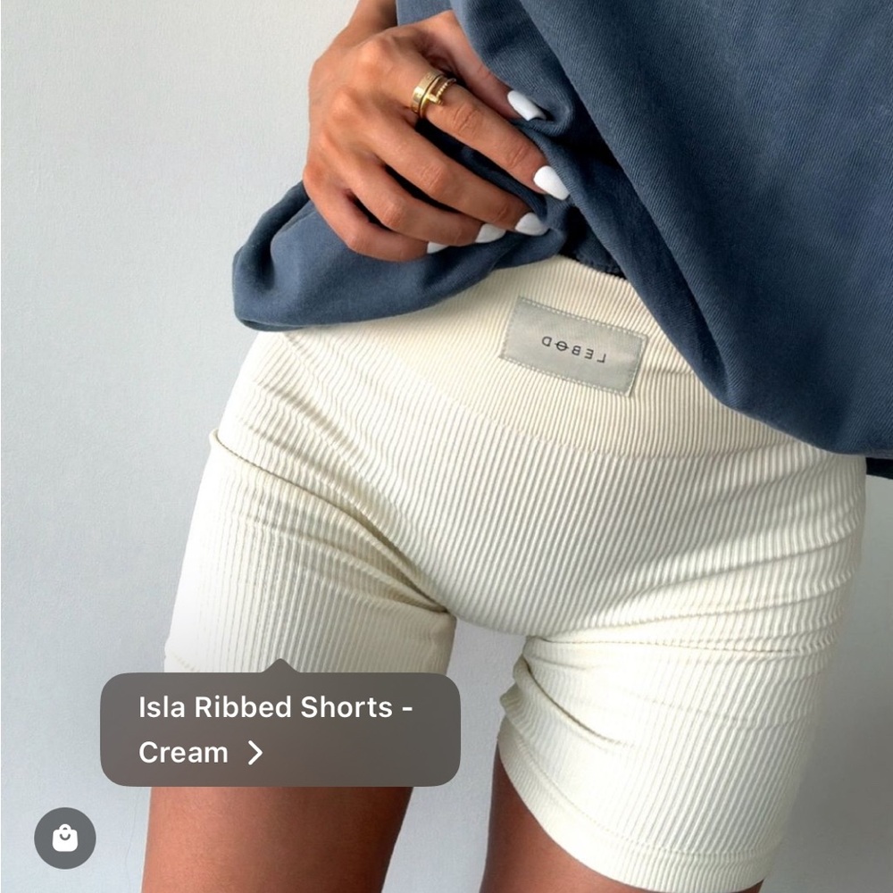 Lebod Gym Isla Shorts CrossFit 5” inseam Thick Ribbed Black